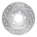 R1 94-99 Buick Regal Rear Right Drilled & Slotted Silver Brake Rotor
