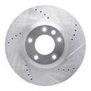 R1 11-18 Porsche Cayenne Front & Rear Drilled & Slotted Silver Brake Rotor Set