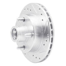 R1 1974-1980 Ford Pinto Front Right Drilled & Slotted Silver Brake Rotor