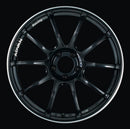 Advan RZII 17x8 +54 5x114.3 Racing Gloss Black and Ring Wheel