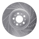 R1 04-07 Volvo V70 Front Right Drilled & Slotted Silver Brake Rotor