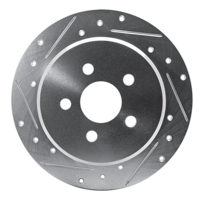 R1 95-03 Chrysler PT Cruiser Rear Left Drilled & Slotted Silver Brake Rotor