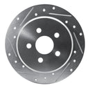 R1 95-03 Chrysler PT Cruiser Rear Left Drilled & Slotted Silver Brake Rotor