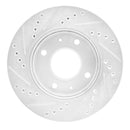 R1 01-03 Hyundai SONATA Front Right Drilled & Slotted Silver Brake Rotor