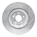 R1 21-25 Genesis GV70 Front Left Drilled & Slotted Silver Brake Rotor