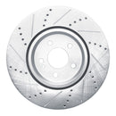 R1 16-23 Mercedes-Benz GLC300 Front & Rear Drilled & Slotted Silver Brake Rotor Set