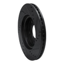 R1 11-25 Hyundai Elantra Front Drilled & Slotted Black Brake Rotor Set