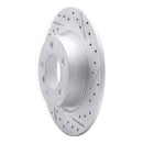 R1 13-16 Mini Cooper Paceman Rear Right Drilled & Slotted Geo-Carbon Rotor