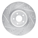 R1 14-19 Ford Focus Front Drilled & Slotted Silver Brake Rotor Set