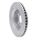 R1 07-18 Jeep Wrangler Front Drilled & Slotted Silver Brake Rotor Set