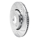R1 14-20 Acura RLX Front Right Drilled & Slotted Silver Brake Rotor