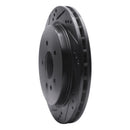 R1 03-11 Cadillac CTS Rear Left Drilled & Slotted Black Brake Rotor