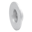 R1 68-76 Mercedes-Benz 220 Front Right Drilled & Slotted Silver Brake Rotor