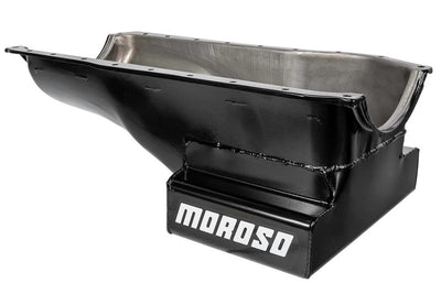 Moroso Ford 351C/351M (w/Front Sump) Kicked Out Wet Sump 7qt 8in Steel Oil Pan