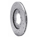 R1 1986-1993 Mazda B2200 Front Right Drilled & Slotted Silver Brake Rotor