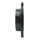 R1 05-07 Subaru Impreza Rear Left Drilled & Slotted Black Brake Rotor