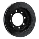 R1 77-93 Chevrolet V30 & V3500 Pickup Front Right Drilled & Slotted Black Brake Rotor