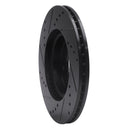 R1 03-17 Acura ILX Front Right Drilled & Slotted Black Brake Rotor