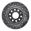R1 05-18 Audi A3 Quattro Rear Drilled & Slotted Silver Brake Rotor Set