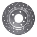 R1 96-02 BMW Z3 Rear Right Drilled & Slotted Silver Brake Rotor