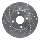 R1 94-02 Mazda Miata Front & Rear Drilled & Slotted Silver Brake Rotor Set