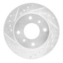 R1 89-96 Nissan 240SX Front & Rear Drilled & Slotted Silver Brake Rotor Set