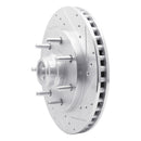 R1 97-02 Ford F-150 RWD Front Right Drilled & Slotted Silver Brake Rotor