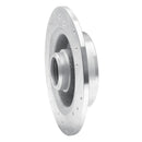 R1 88-92 Ford Probe Rear Left Drilled & Slotted Silver Brake Rotor