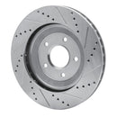 R1 97-09 Cadillac XLR Front & Rear Drilled & Slotted Silver Brake Rotor Set