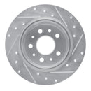 R1 61-91 Mercedes-Benz 230 Rear Left Drilled & Slotted Silver Brake Rotor