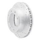 R1 99-05 Ford F-250 4WD (Super Duty) Front Right Drilled & Slotted Silver Brake Rotor