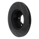 R1 05-07 BMW 120i (Mexico) Front Left Drilled & Slotted Black Brake Rotor