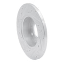 R1 84-87 Honda Civic Front Right Drilled & Slotted Silver Brake Rotor