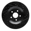 R1 11-25 Dodge Durango Front Drilled & Slotted Black Brake Rotor Set