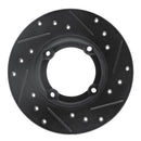 R1 85-94 Chevrolet Sprint Front Left Drilled & Slotted Black Brake Rotor