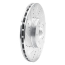 R1 04-08 Acura TL Front & Rear Drilled & Slotted Silver Brake Rotor Set