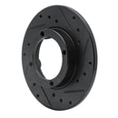 R1 85-94 Chevrolet Sprint Front Right Drilled & Slotted Black Brake Rotor
