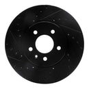 R1 13-19 Cadillac ATS Front & Rear Drilled & Slotted Black Brake Rotor Set