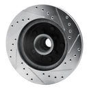 R1 77-78 Buick Riviera Front Left Drilled & Slotted Silver Brake Rotor