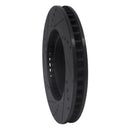 R1 93-98 Toyota Supra Front Right Drilled & Slotted Black Brake Rotor