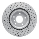 R1 03-08 Infiniti G35 Front Right Drilled & Slotted Geo-Carbon Rotor