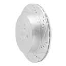 R1 03-04 Subaru Impreza Rear Right Drilled & Slotted Silver Brake Rotor