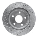 R1 02-24 Chrysler ASPEN Front Right Drilled & Slotted Silver Brake Rotor
