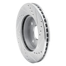 R1 04-10 Chevrolet Optra (Mexico) Front Left Drilled & Slotted Silver Brake Rotor