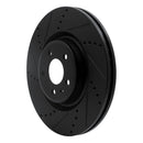 R1 12-20 Audi A6 (USA/Canada) Front Left Drilled & Slotted Black Brake Rotor