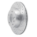 R1 06-13 BMW 128I Front Right Drilled & Slotted Silver Brake Rotor