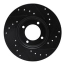 R1 63-86 Ford Cortina Front Left Drilled & Slotted Black Brake Rotor