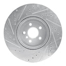 R1 17-25 BMW X5 Front & Rear Drilled & Slotted Silver Brake Rotor Set