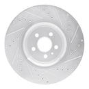 R1 15-21 Ford FusIon Front Drilled & Slotted Silver Brake Rotor Set