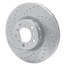 R1 00-03 BMW M5 Right Front Drilled & Slotted Silver Brake Rotor